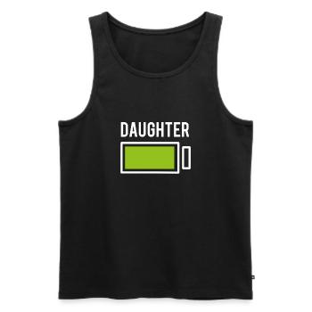 Tochter Partnerlook Familienlook Famillie Mädchen - Männer Premium Bio Tank Top - Schwarz - Vorne - Michal (187cm)