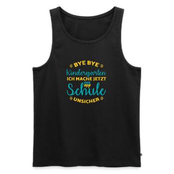 Kita Abgänger Schulkind Einschulung Kindergarten - Männer Premium Bio Tank Top - Schwarz - Vorne - Michal (187cm)