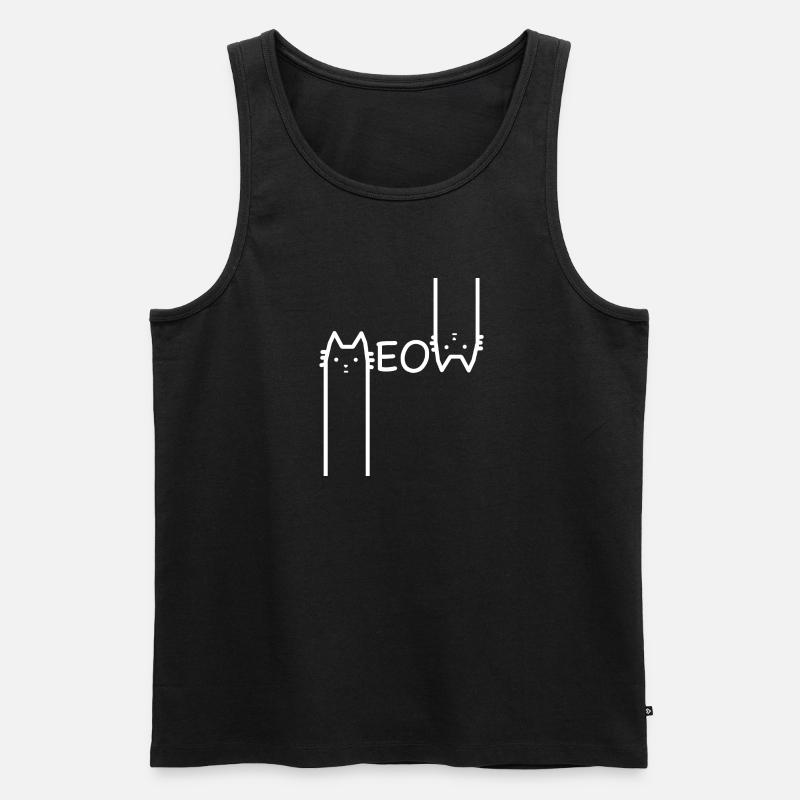 Katze - Männer Premium Bio Tank Top - Schwarz