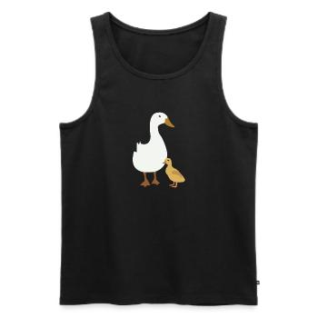 Ente - Männer Premium Bio Tank Top - Schwarz - Vorne - Michal (187cm)