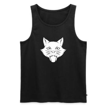Katze Kätzchen Miau Hauskatze Katzenauge Katzendam - Männer Premium Bio Tank Top - Schwarz - Vorne - AI Model Male 178 light (178cm)