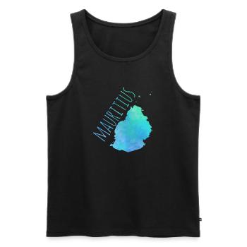 Mauritius - Männer Premium Bio Tank Top - Schwarz - Vorne - Michal (187cm)
