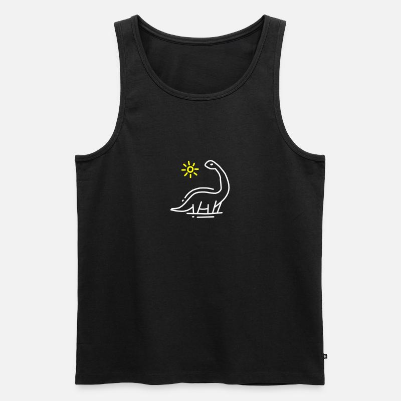 Dinosaurier - Männer Premium Bio Tank Top - Schwarz