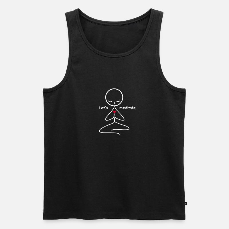 Meditation - Männer Premium Bio Tank Top - Schwarz