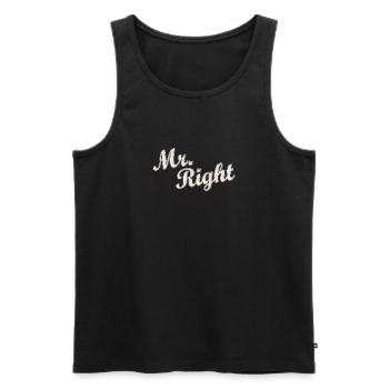 Mr Right Paarshirt / Partnershirt Idée cadeau - Débardeur bio Premium Homme - noir - Devant - AI Model Male 178 light (178cm)