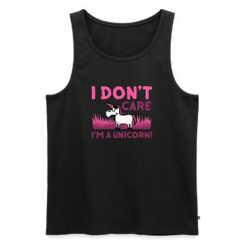 Einhorn Einhörner Pferd Pferde Stute Fabelwesen - Männer Premium Bio Tank Top - Schwarz - Vorne - AI Model Male 178 light (178cm)