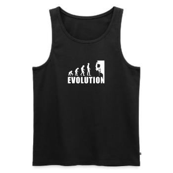 EVOLUTION Klettern Bergsteigen Climbing Geschenk - Männer Premium Bio Tank Top - Schwarz - Vorne - AI Model Male 178 light (178cm)