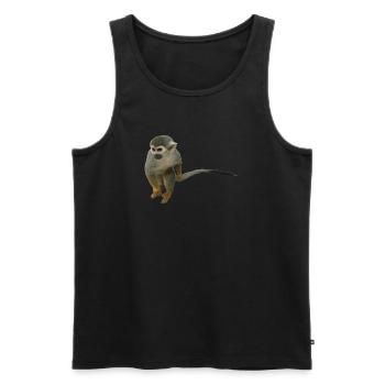 Affe - Männer Premium Bio Tank Top - Schwarz - Vorne - Michal (187cm)