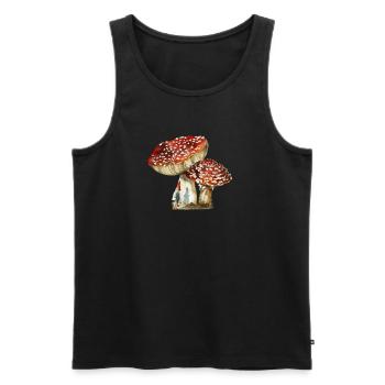 Gnom - Männer Premium Bio Tank Top - Schwarz - Vorne - AI Model Male 178 light (178cm)
