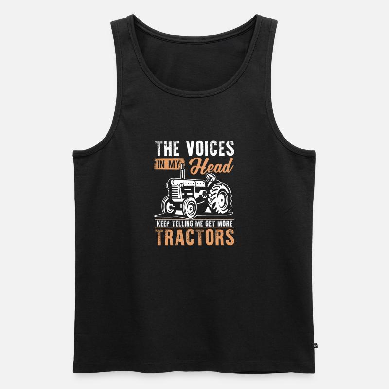 Traktor Sprüche mit Humormotiv - Männer Premium Bio Tank Top - Schwarz