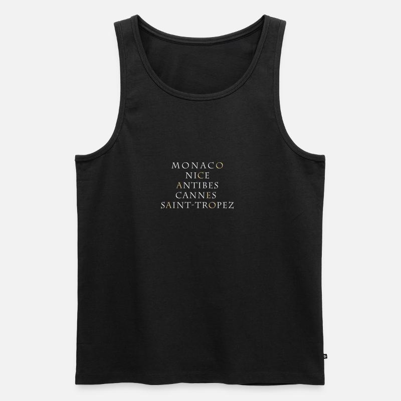 monaco - Männer Premium Bio Tank Top - Schwarz