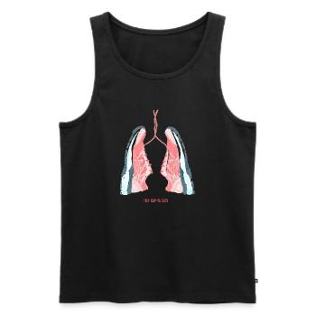 running lover - Men's Premium Organic Tank Top - black - Front - AI Model Male 178 light (178cm)