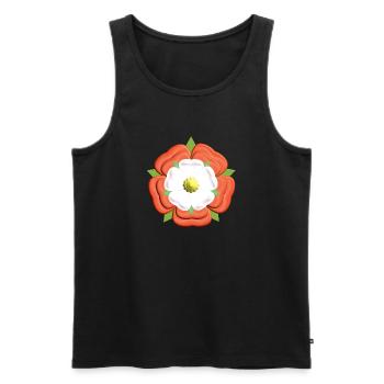 Tudor Rose - Männer Premium Bio Tank Top - Schwarz - Vorne - AI Model Male 178 light (178cm)