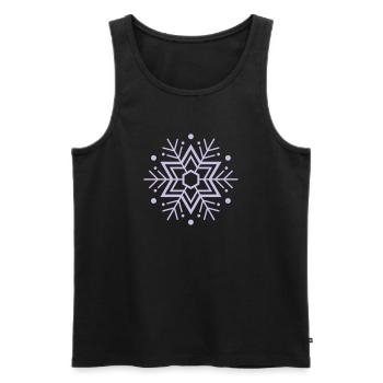 schneeflocke - Männer Premium Bio Tank Top - Schwarz - Vorne - Michal (187cm)