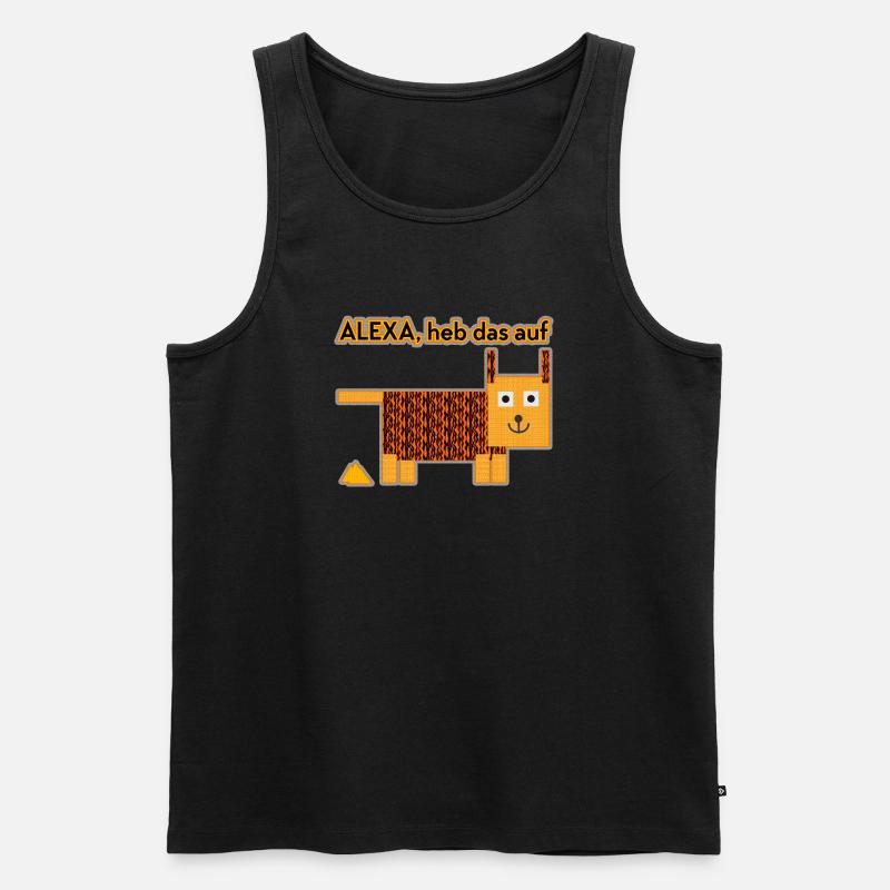 Alexa, heb das auf! - Männer Premium Bio Tank Top - Schwarz