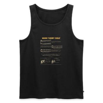 MUSIC: Music Theory Graphic - Men's Premium Organic Tank Top - black - Front - Michal (187cm)