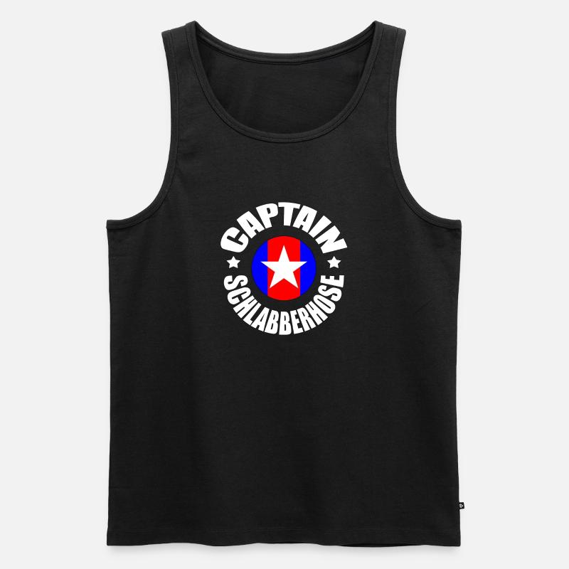 CAPTAIN SCHLABBERHOSE Geschenk - Männer Premium Bio Tank Top - Schwarz