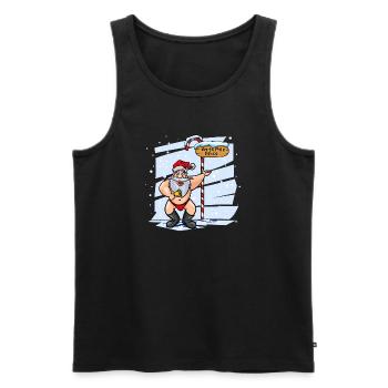 Süßer Weihnachtsmann Nordpol Weihnachten Xmas - Männer Premium Bio Tank Top - Schwarz - Vorne - Michal (187cm)