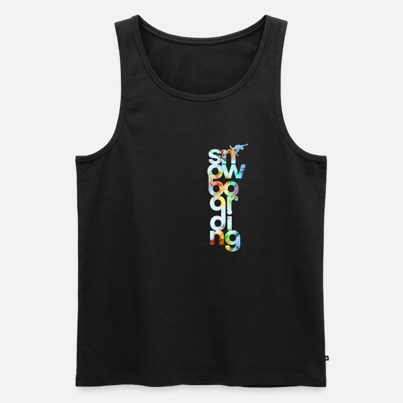 Snowboard - Männer Premium Bio Tank Top - Schwarz