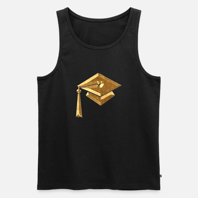 Studentenhut - Männer Premium Bio Tank Top - Schwarz
