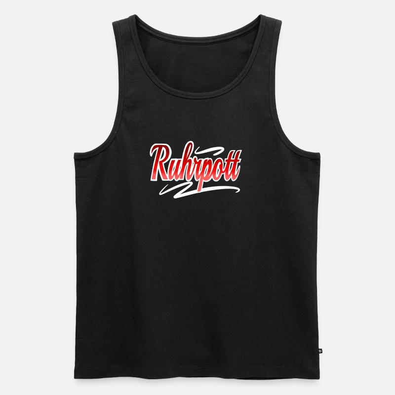 Ruhrpott - Männer Premium Bio Tank Top - Schwarz