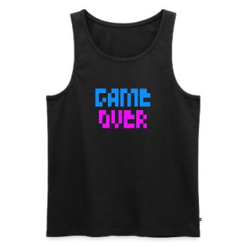 Game Over - Männer Premium Bio Tank Top - Schwarz - Vorne - Michal (187cm)