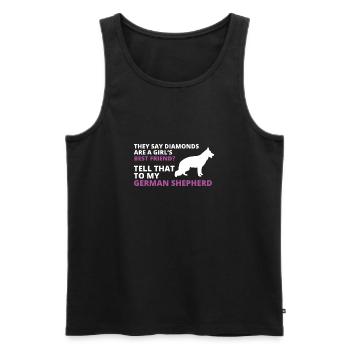 Schäferhund - Männer Premium Bio Tank Top - Schwarz - Vorne - AI Model Male 178 light (178cm)