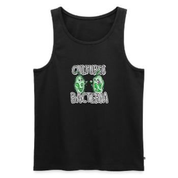 science - Men's Premium Organic Tank Top - black - Front - AI Model Male 178 light (178cm)