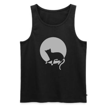 Katze Katze Katze Katze Katze Katze Mieze - Männer Premium Bio Tank Top - Schwarz - Vorne - AI Model Male 178 light (178cm)