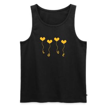 Love (4) - Männer Premium Bio Tank Top - Schwarz - Vorne - AI Model Male 178 light (178cm)