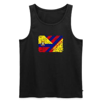 Equateur drapeau design / cadeau Amérique du Sud - Débardeur bio Premium Homme - noir - Devant - AI Model Male 178 light (178cm)