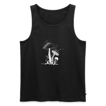 four mushrooms - Men's Premium Organic Tank Top - black - Front - Michal (187cm)