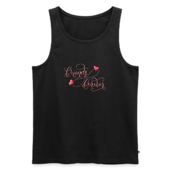 Friends Forever - Men's Premium Organic Tank Top - black - Front - Michal (187cm)