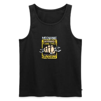 Mechaniker - Männer Premium Bio Tank Top - Schwarz - Vorne - Michal (187cm)