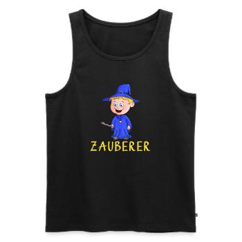 Magician - Wizard - Men's Premium Organic Tank Top - black - Front - Michal (187cm)