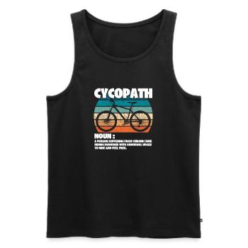 Vélo de montagne Cycopath Nom - Débardeur bio Premium Homme - noir - Devant - Michal (187cm)