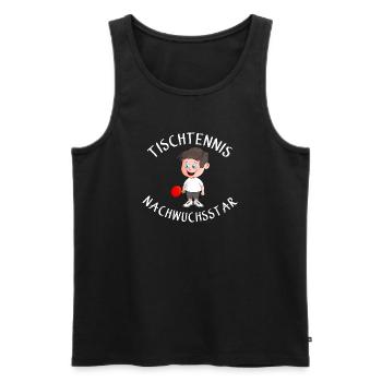 Tischtennisspieler Nachwuchs - Männer Premium Bio Tank Top - Schwarz - Vorne - Michal (187cm)