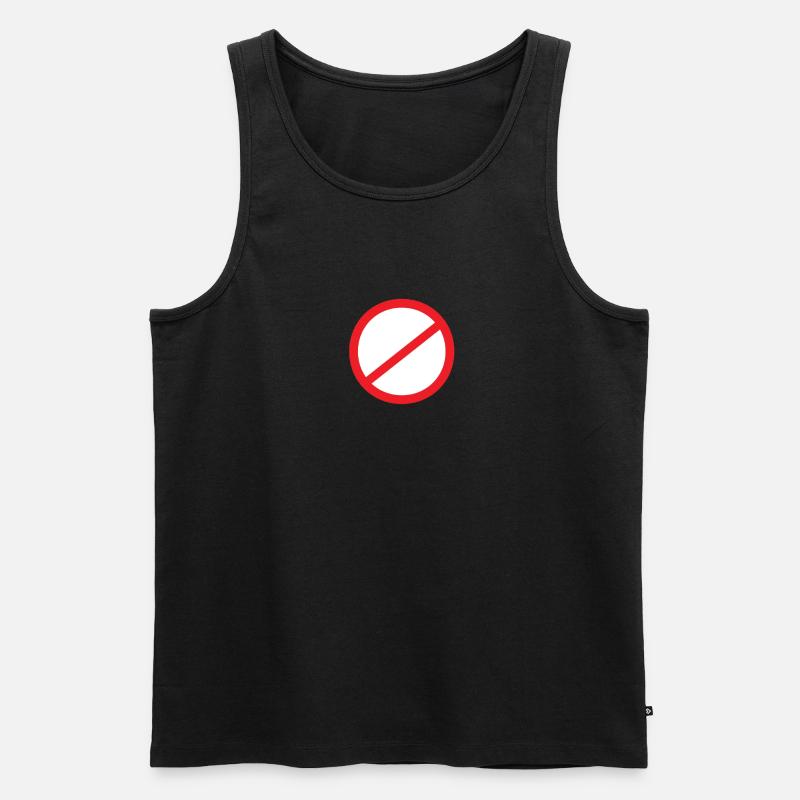 Verbotenes Symbol Muster - Männer Premium Bio Tank Top - Schwarz