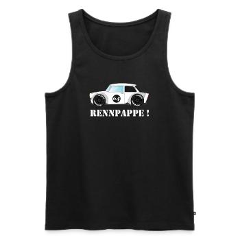 DDR Trabi - Rennpappe als Klassischer Rennwagen - Männer Premium Bio Tank Top - Schwarz - Vorne - Michal (187cm)
