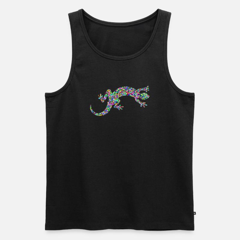 Gecko, Salamander, patterncontest - Männer Premium Bio Tank Top - Schwarz