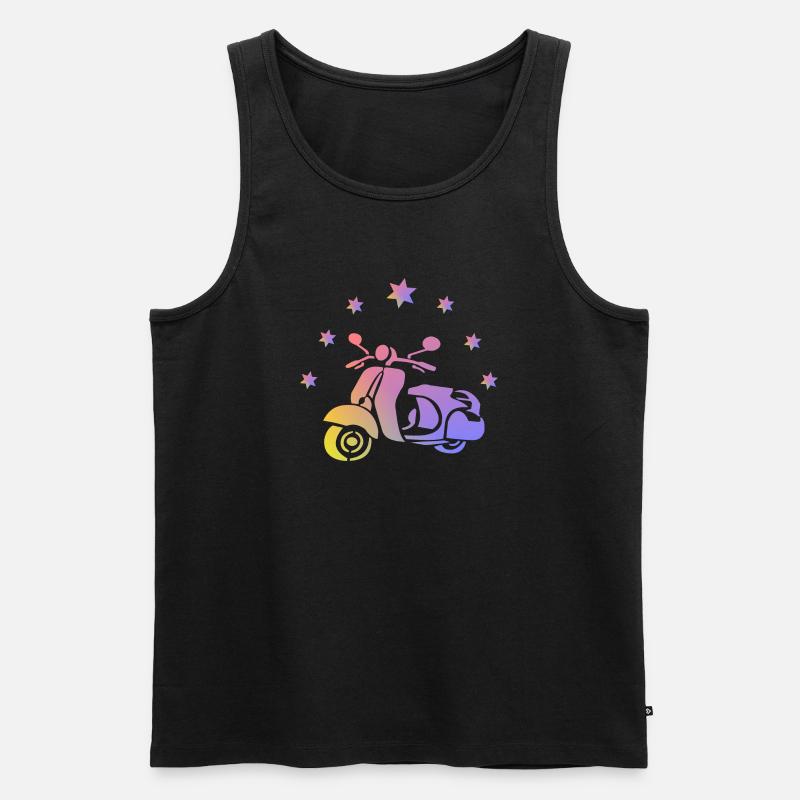 Retro Roller - Männer Premium Bio Tank Top - Schwarz