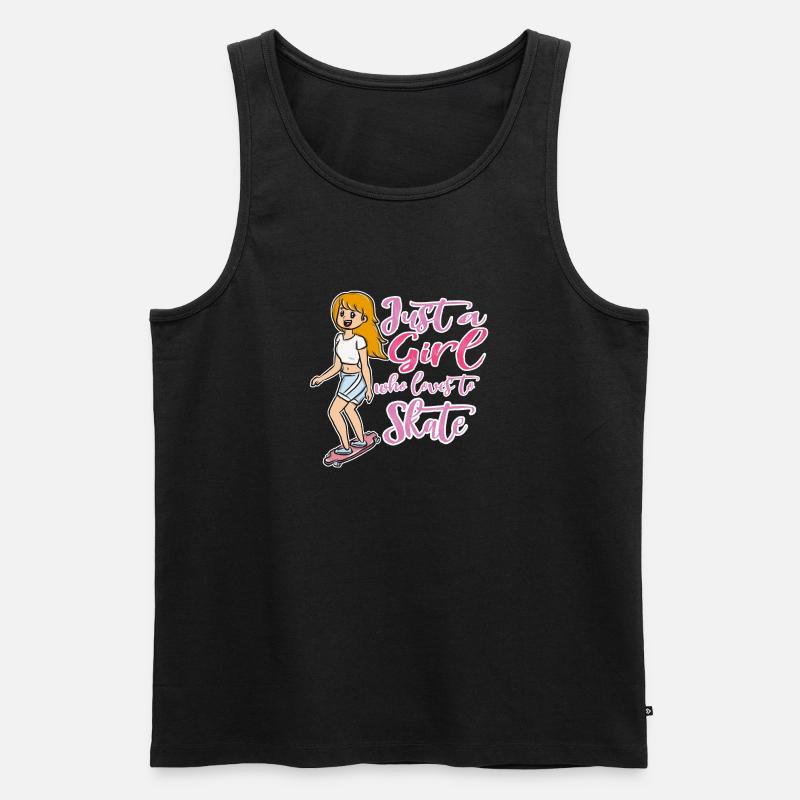 Skateboard - Männer Premium Bio Tank Top - Schwarz