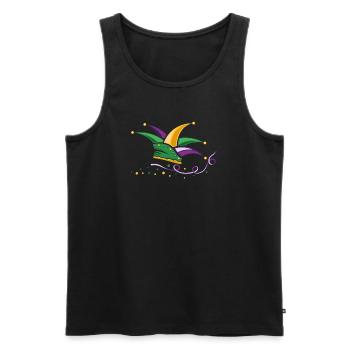 Narrenkappe Mardi Gras New Orleans Karneval - Männer Premium Bio Tank Top - Schwarz - Vorne - AI Model Male 178 light (178cm)