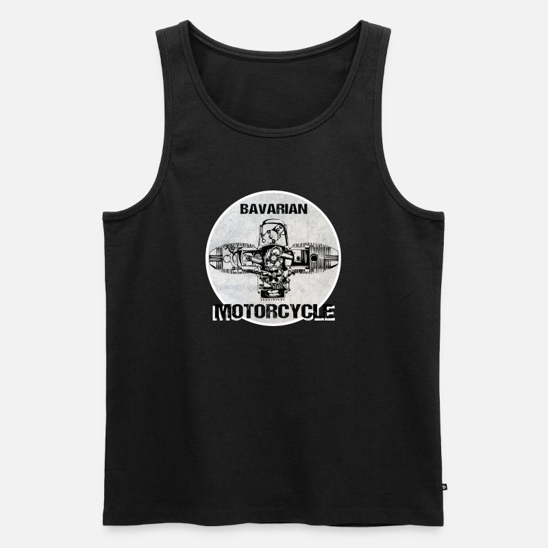 Bavarian Motorcycle Boxermotor - Männer Premium Bio Tank Top - Schwarz