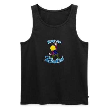 Rock 'n' Roll - Männer Premium Bio Tank Top - Schwarz - Vorne - AI Model Male 178 light (178cm)