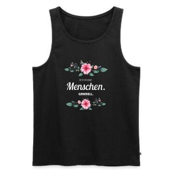 Ich Hasse Menschen Generell Sarkasmus Geschenk - Männer Premium Bio Tank Top - Schwarz - Vorne - Michal (187cm)