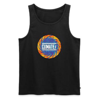 Klimawandel Protest Design - Männer Premium Bio Tank Top - Schwarz - Vorne - Michal (187cm)