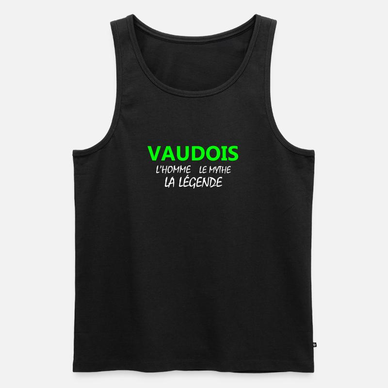 Waadtländer Legendenmuster - Männer Premium Bio Tank Top - Schwarz
