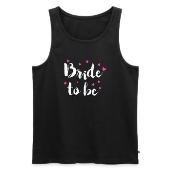 Bachelorette Party Bride Groom Wedding - Men's Premium Organic Tank Top - black - Front - AI Model Male 178 light (178cm)