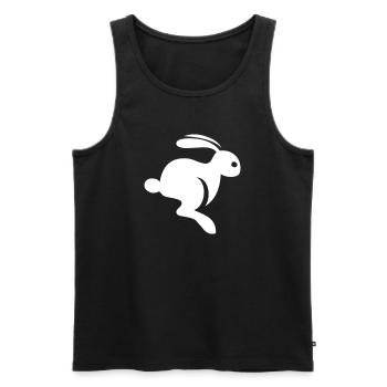 Ein bezauberndes Kaninchen - Männer Premium Bio Tank Top - Schwarz - Vorne - Michal (187cm)